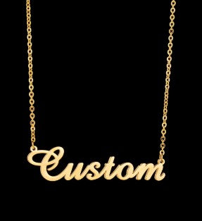 sengpan Spices Jewlry Trendy 3D Customized Name Necklace Rope Chain Personalized Necklaces for Women/Men Nameplate Copper Your Name