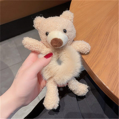 sengpan Christmas wishlist New cute girl plush bear frog hair rope fashion ladies girls elastic pompon hair band ponytail hair ring hair accessories gift