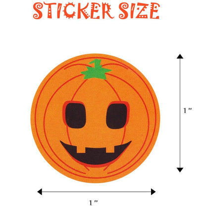 sengpan 50-500pcs DIY Decorative Labels Halloween Party Favors Supplies Round Halloween Label Sticker Cute Smile Pumpkin Seal Sticker