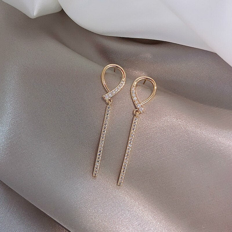 sengpan Christmas wishlist New Trendy Pearl Crystal Long Tassel Earrings For Women Gold Color Butterfly Earrings Pendientes Wedding Party Jewelry Gifts