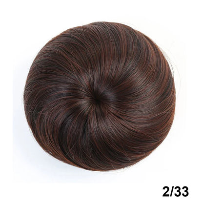 sengpan Synthetic Elastic Hair Scrunchie Chignon Donut Roller Bun Wig Curly Clip in Hair Ponytails Extensions Many colors