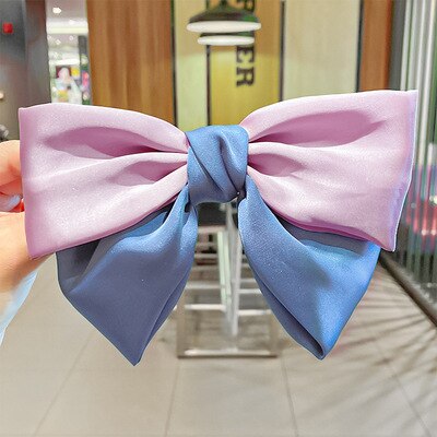 sengpan Women Girl Big Bow knot Tie Barrette Hair clips Hairpins Bands Fabric Fashion Korean Lady Head wear Accessories Wholesale Gifts