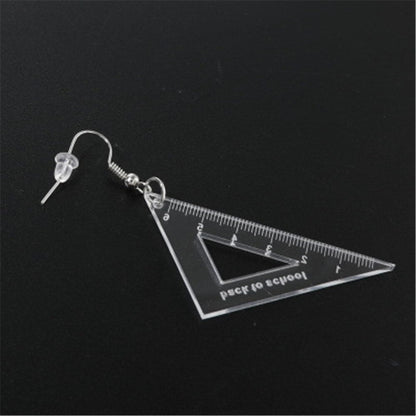 sengpan Christmas decor ideas Women Drop Dangle Earrings Weird Big Long Punk Hip Hop Math Ruler Cерьгиc Cережки Pendients Kolczyki ピアス Fashion Jewelry