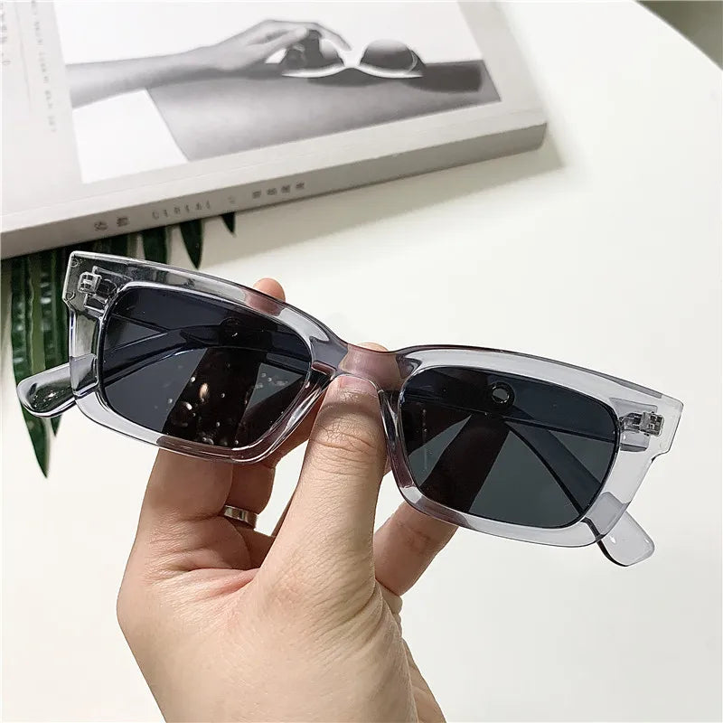 sengpan 2024 New Women Rectangle Vintage Sunglasses Brand Designer Retro Points Sun Glasses Female Lady Eyeglass Cat Eye Driver Goggles