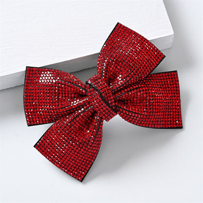 sengpan Barrette for Women Girl Rhinestone Crystal Big Bow Knot Hair Clip Hairpin Geometric Accessories Wholesale