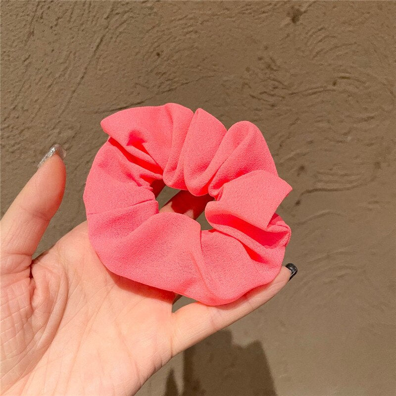 sengpan Women Girl Scrunchies Elastic Hair Ties Bands Fluorescent Color Summer Fashion Korean Mujer Head Accessories Hyuna Wholesale