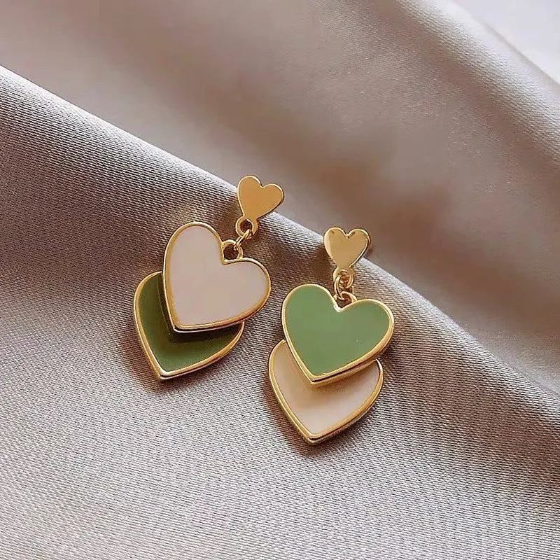 sengpan  -  Daily Red Hearts Girls Doop Earrings Love Funny Bohemian Earrings Fashion New Women Accessories