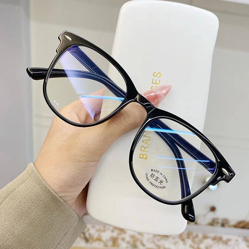 sengpan Transparent Computer Glasses Frame Women Men Anti Blue Light Round Eyewear Blocking Glasses Optical Spectacle Eyeglass