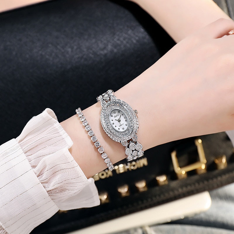 sengpan christmas wishlist valentines day gifts for her Trendy Fashion Women's Watch Full Diamond Super Flash Fashion Women's Watch Student Rhinestone Bracelet Watch