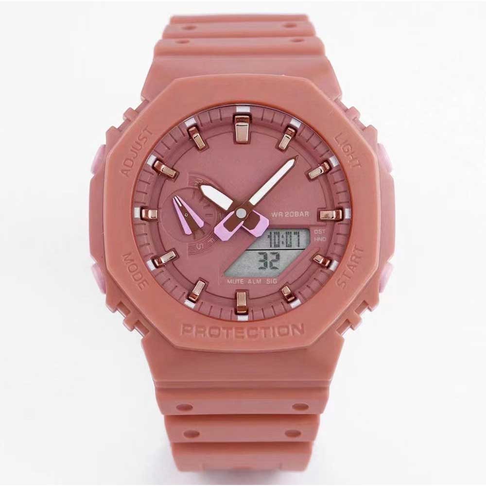 sengpan Hot Selling Brand New 2100 LED Digital Multifunction Watch Causal Sport Wristwatch Dual Display Silicon Strap For Women Men