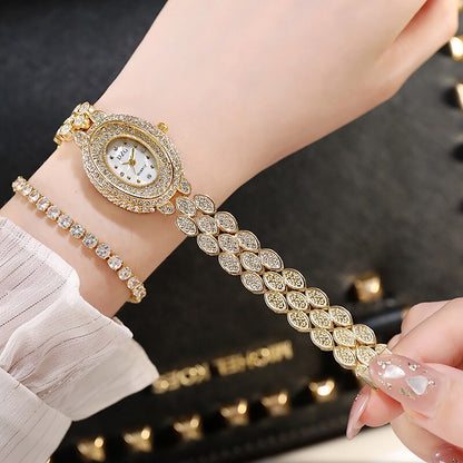 sengpan christmas wishlist valentines day gifts for her Trendy Fashion Women's Watch Full Diamond Super Flash Fashion Women's Watch Student Rhinestone Bracelet Watch