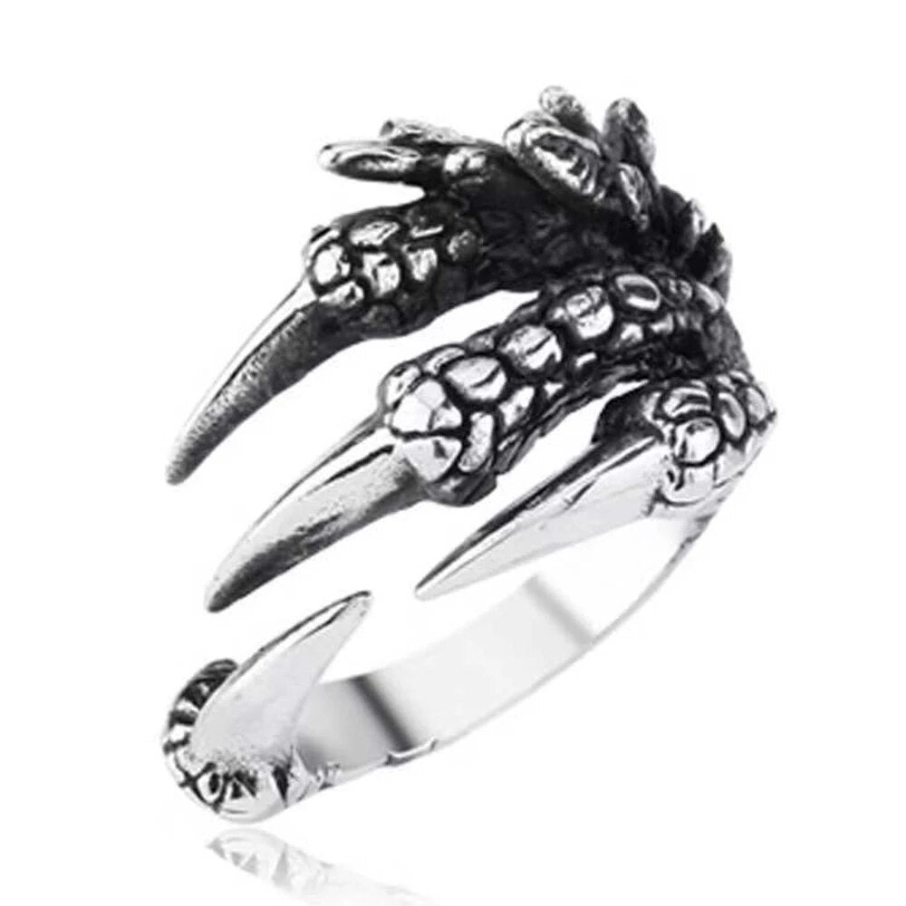 sengpan father's day gifts Evil Dragon Claw Stainless Steel Opening Men's Ring Punk Rock Hip Hop Personality Jewelry Cycling Boyfriend Gift