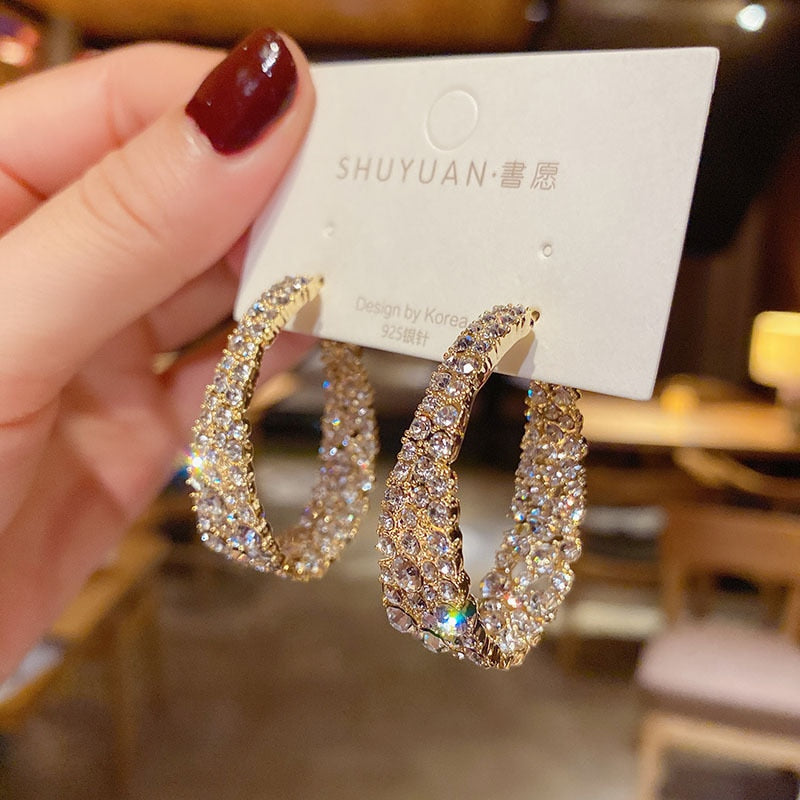 sengpan New style show face small high-end atmosphere decoration fashion women temperament personality exaggerated ear ring women