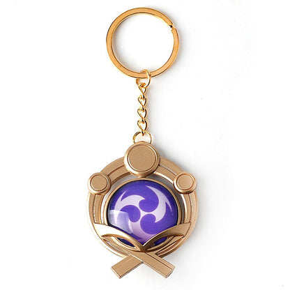 sengpan christmas gift ideas valentines day gifts for her Game Genshin Impact Vision Inazuma Keqing Wendi Xiao Keychain Luminous 원신 7 Element Weapons Eye Of Original God badge KeyRing