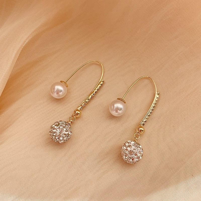 sengpan A Two Wear Pearl Earrings In South Korea Fashion All-match Temperament High Sense Earrings Women In New Tide Earrings Women