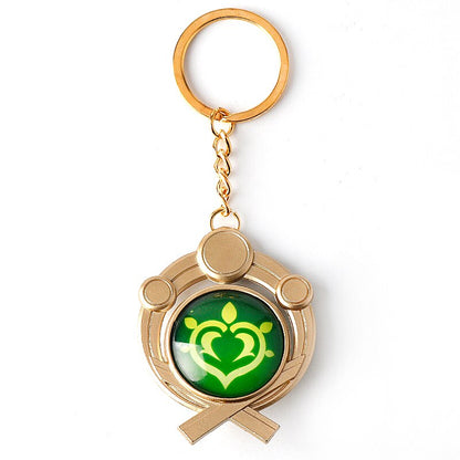 sengpan christmas gift ideas valentines day gifts for her Game Genshin Impact Vision Inazuma Keqing Wendi Xiao Keychain Luminous 원신 7 Element Weapons Eye Of Original God badge KeyRing