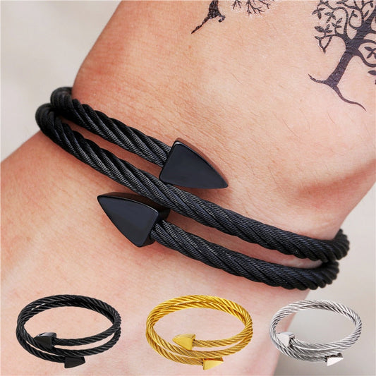 sengpan gifts for men Luxury Royal men bracelet triangle mens jewelry Stainlesss steel pulseras bracelets homme bijoux hippie armband bileklik