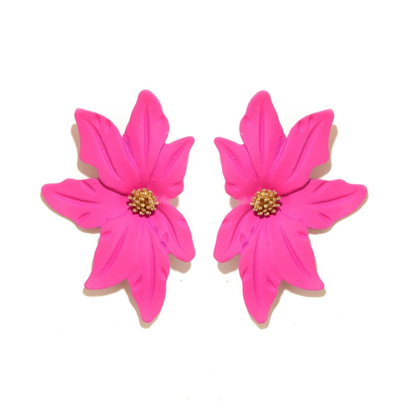 sengpan Boho Jewelry Flower Earrings Fashion Jewelry Wedding Party Korean Stud Earrings for Women Christmas Gift Pendientes Mujer