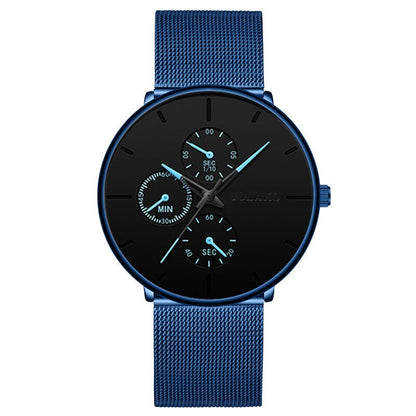 sengpan watches on sale clearance Fashion Mens Business Black Watches Luxury Stainless Steel Ultra Thin Mesh Belt Quartz Men Wrist Watch Casual Classic Male Watch