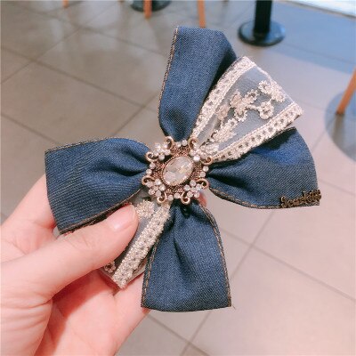 sengpan Barrette For Women Girl Rhinestone Crystal Pearl Big Hair Clip Hairpin Bow Knot Geometric Flower Head Accessories Wholesale