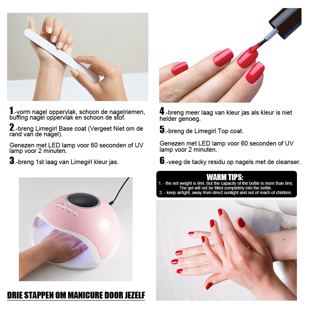 sengpan Nail Gel Polish 4PCS UV Gel Varnish Top Base Coat Nails Art Design Semi Permanent Manicure Set uñas гель лак для ногтей