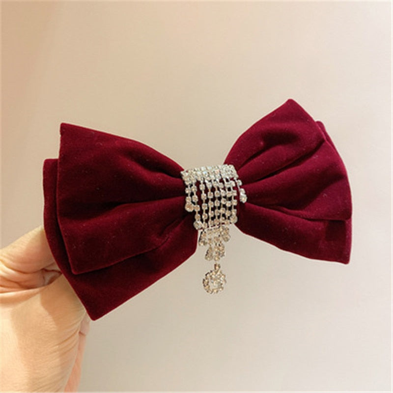 sengpan Barrette For Women Girl Rhinestone Crystal Pearl Big Hair Clip Hairpin Bow Knot Geometric Flower Head Accessories Wholesale