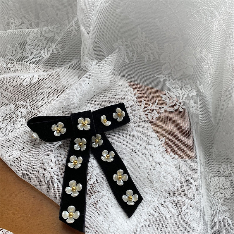 sengpan Women Girl Big Bow knot Tie Barrette Hair clips Hairpins Bands Velvet Fashion Korean Lady Head wear Accessories Wholesale Gifts