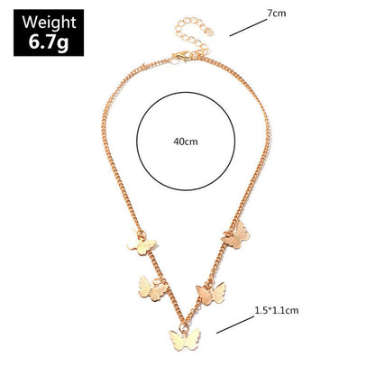 sengpan New Evil Eye Crystal Pendant Necklace Coin Women's Necklace Set Multi-layer StarMoon Alloy Imitation Pearl Pendant Necklace