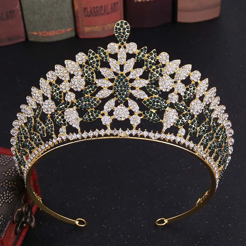 sengpan uxury Sparkling Crystal Bridal Hair Accessories Tiaras Big Diadem Crowns Girls Wedding Party Fashion Design Woman Ornaments