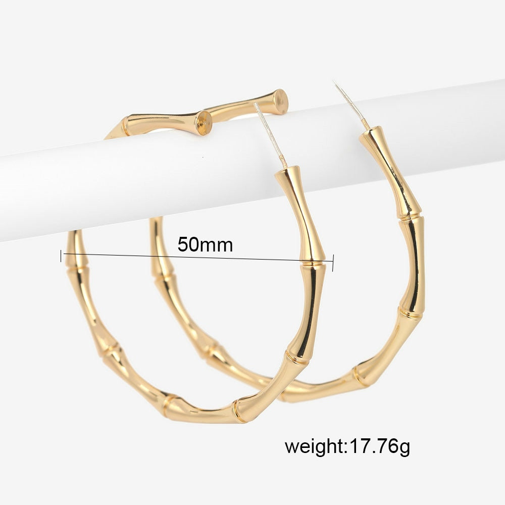 sengpan 22mm 29mm 50mm Huggie earrings Thick Gold Filled Brass Hoop Earrings Big large metal smooth earring Ladies Minimalist Jewelry