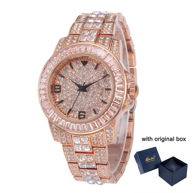 sengpan easter gifts for women  Bling Iced Out Watches for Men Luxury Diamond Mens Quartz Watch 18K Gold Stainless Steel Male Clock Pave CZ Hip Hop Wristwatches