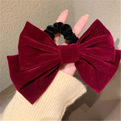 sengpan Women Girl Big Bow knot Tie Barrette Hair clips Hairpins Bands Velvet Fashion Korean Lady Head wear Accessories Wholesale Gifts