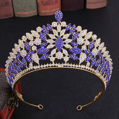 sengpan uxury Sparkling Crystal Bridal Hair Accessories Tiaras Big Diadem Crowns Girls Wedding Party Fashion Design Woman Ornaments