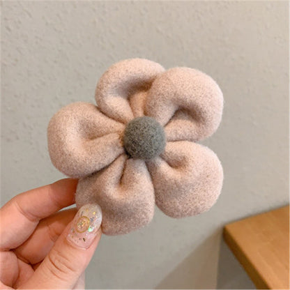 sengpan Women Hair Ties Elastic Rubber Bands Girl Fabric Sun Flower Floral Korean Scrunchies Head Accessories Handmade Wholesale