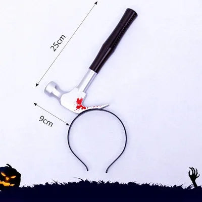 sengpan Halloween three-dimensional hair accessories tidy simulation toy plastic head knives scissors Halloween decoration props