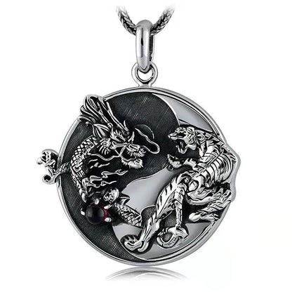 sengpan gifts for men New Domineering Dragon Tiger Yin Yang Tai Chi Pendant Necklace for Men&#39;s Fashion Trend Jewelry Gift