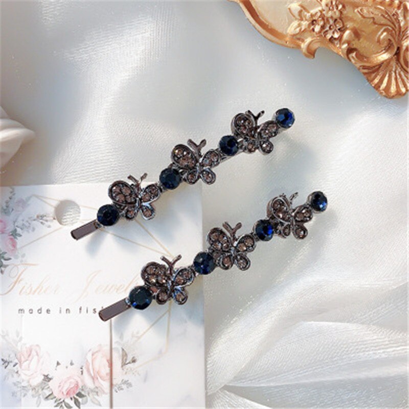 sengpan christmas gift ideas gifts for her Hair Grip Clip Sets Hairpin For Women Girl Rhinestone Crystal Flower Korean Handmade Fashion Head Accessories Mujer