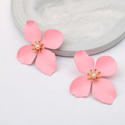 sengpan Boho Cute Flower Earrings for Women Korean Jewelry Kids Girls Gifts Fashion Stud Earring Boucles D'oreilles Aretes De Mujer