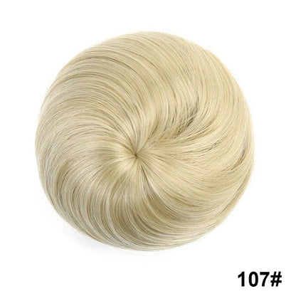 sengpan Synthetic Elastic Hair Scrunchie Chignon Donut Roller Bun Wig Curly Clip in Hair Ponytails Extensions Many colors