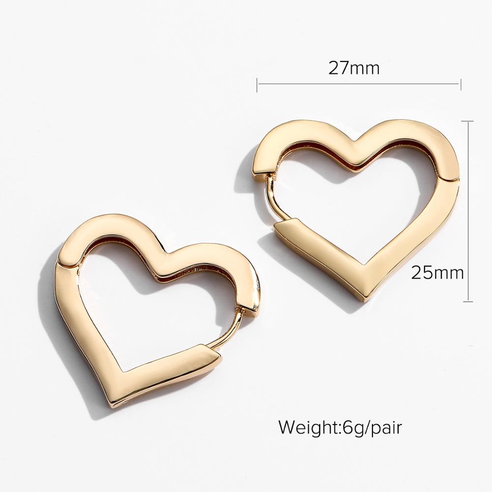 sengpan Golden Brass Hoop Earrings For Women Small Large Circle Hoops C Shape Statement Earrings Girls Unique Metal Jewelry