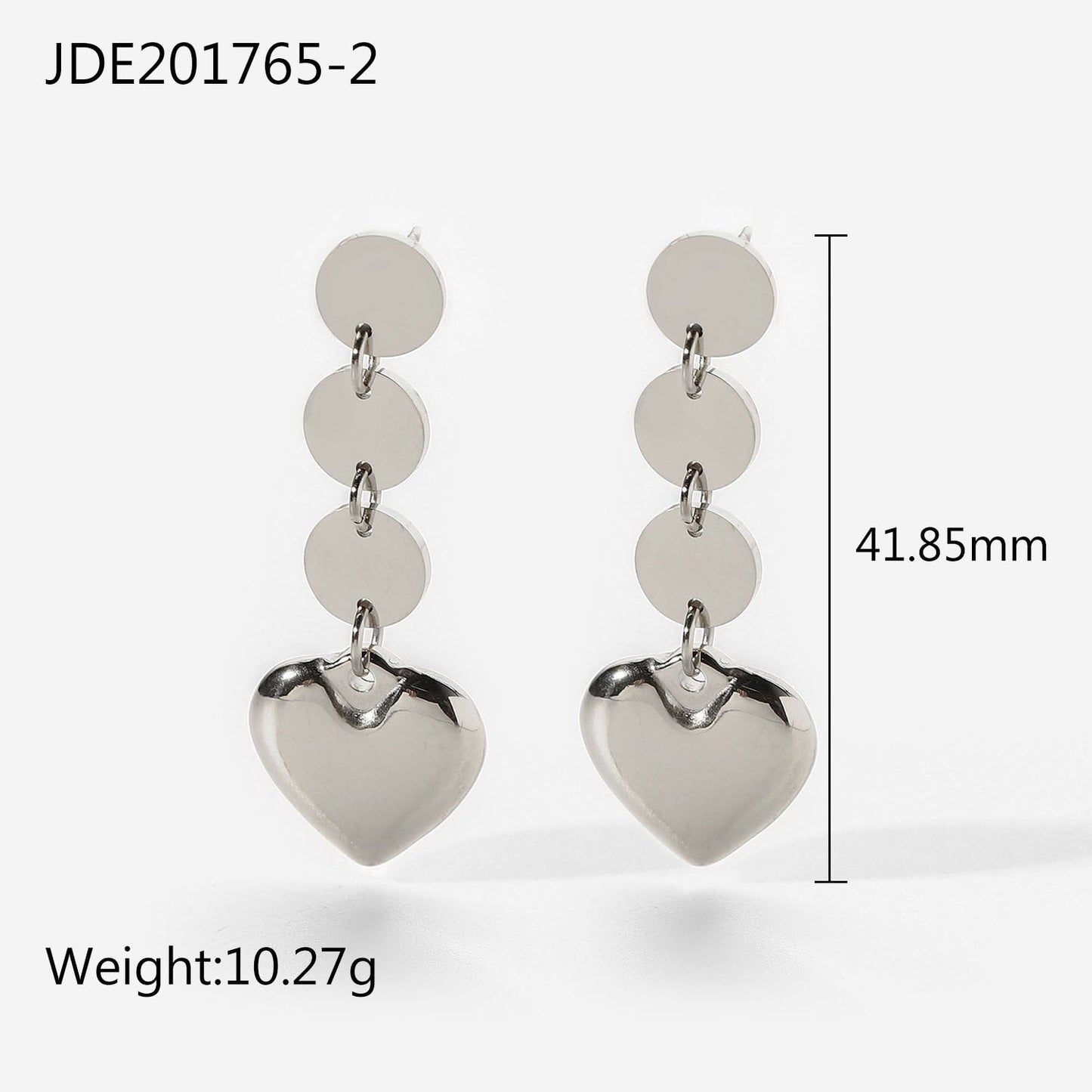 sengpan Romantic Heart Drop Earrings 14k Gold Women Jewelry Stainless Steel  Dangle Earrings Tarnish Free Gift Boucle D'Oreille Femme