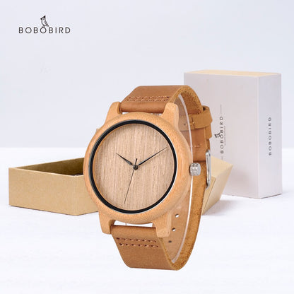 sengpan watches on sale clearance Customize Wooden Watch Ladies Clearance Sale Promotion Quartz Wristwatches Male Women Leather Strap