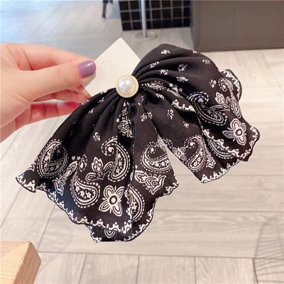 sengpan Barrette For Women Girl Rhinestone Crystal Pearl Big Hair Clip Hairpin Bow Knot Geometric Flower Head Accessories Wholesale