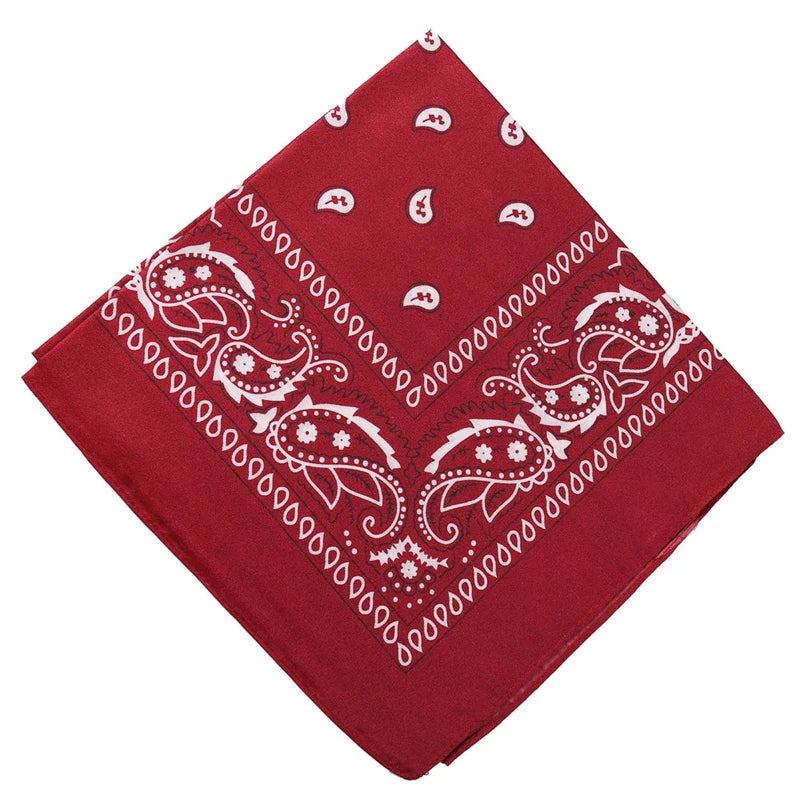 sengpan  Fashion Women Bandana Scarf Girls Kids Punk Square Bandanas Headwear Bohemian Head Scarf Headbands Hair Accessories