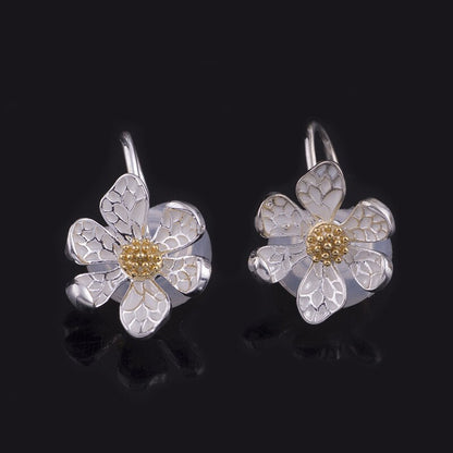 sengpan Simple daisy earrings earrings mosquito coil ear clips wild flowers without pierced jewelry