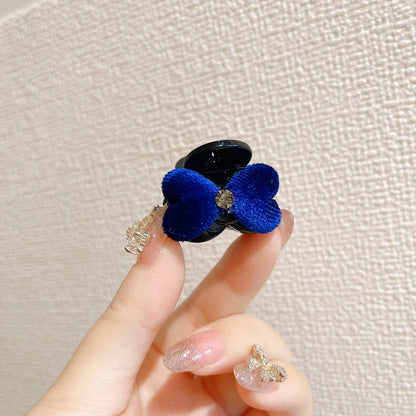 sengpan Small Mini Hair Claw Clip for Women Girl Velvet Bowknot Hairpin Handmade Korean Fashion Accessories Wholesale