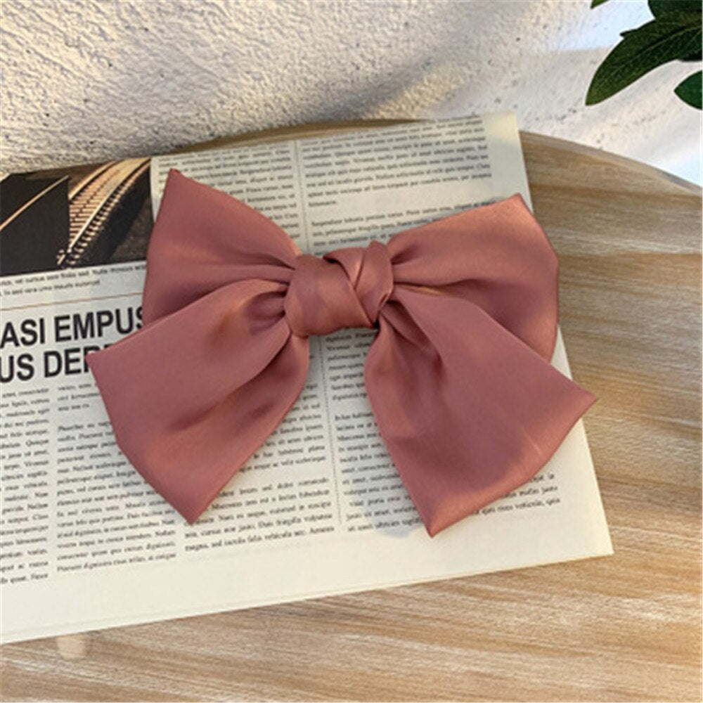 sengpan Women Girl Big Bow knot Tie Barrette Hair clips Hairpins Bands Fabric Fashion Korean Lady Head wear Accessories Wholesale Gifts