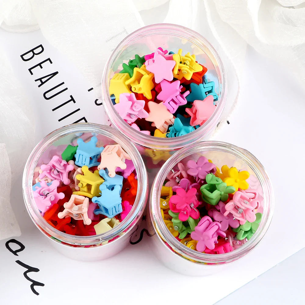 sengpan Children Mini Star Grip Claw Hair Clips Girl Bangs Clamp Hairpins Candy Color Small Barrettes Headdress Hair Styling Accessories