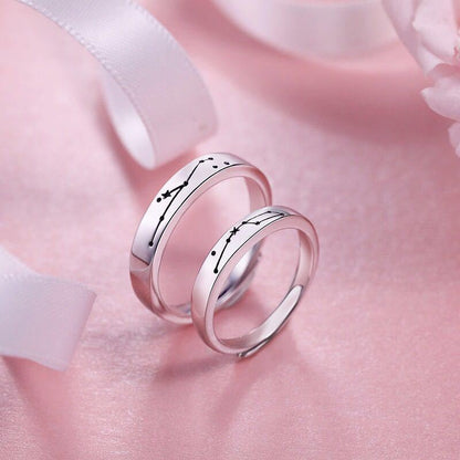 sengpan CHEISTMAS gifts for her 2 Pcs Sun Moon Lover Couple Rings Simple Opening Ring For Couple Men Women Wedding Engagement Promise Valentine's Day Jewelry