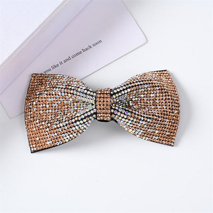 sengpan Barrette for Women Girl Rhinestone Crystal Big Bow Knot Hair Clip Hairpin Geometric Accessories Wholesale